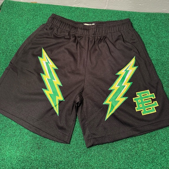 Eric Emanuel green lightning shorts